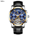 BIDEN 0191 Automatic Mechanical Wrist Men Watch Mens Moon Phase Watch Leather Watches Manufacturing